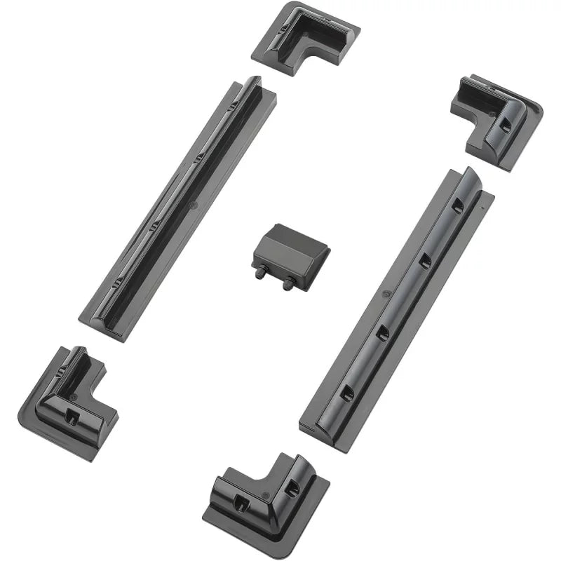ECTIVE 7-delige lange complete montageset voor zonne-installatie (zwart)
