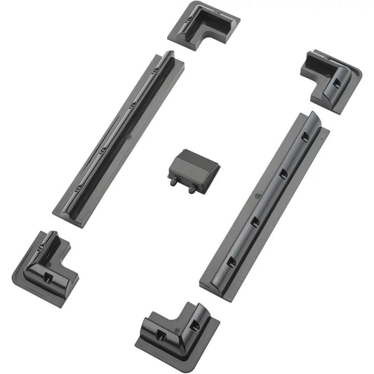 ECTIVE 7-delige lange complete montageset voor zonne-installatie (zwart)