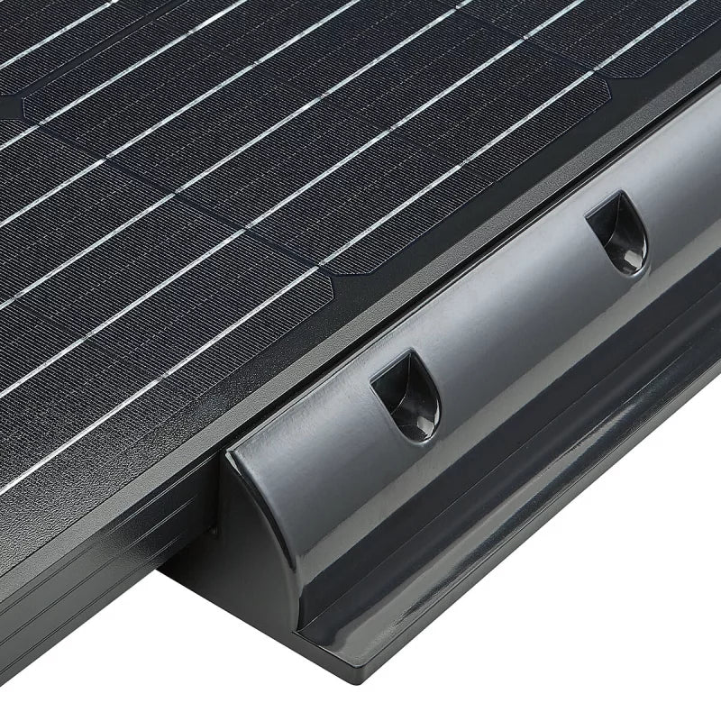 ECTIVE 7-delige lange complete montageset voor zonne-installatie (zwart)