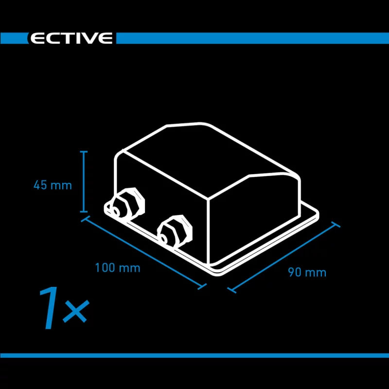 ECTIVE 7-delige lange complete montageset voor zonne-installatie (zwart)