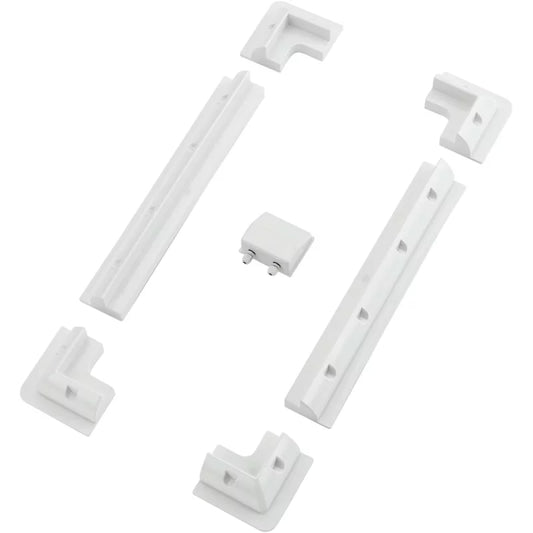 ECTIVE 7-delige lange  korte montageset voor zonne-installatie (wit)